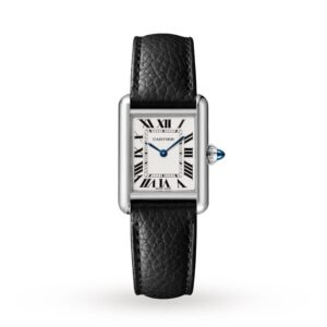 Cartier Tank Must, Small model, quartz movement, steel, leather-P17311179