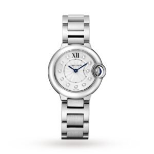 Cartier Ballon Bleu De Cartier Watch 28mm, Quartz Movement, Steel, Diamonds-P17310729