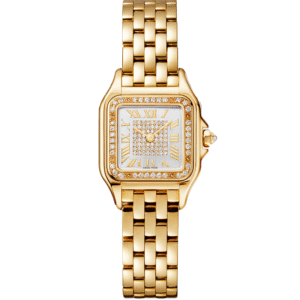 PANTHÈRE DE CARTIER WATCH SMALL MODEL, QUARTZ, YELLOW GOLD, DIAMONDS