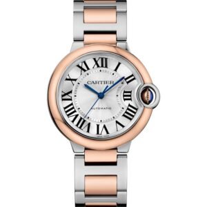 BALLON BLEU DE CARTIER, 36 MM, ROSE GOLD AND STEEL