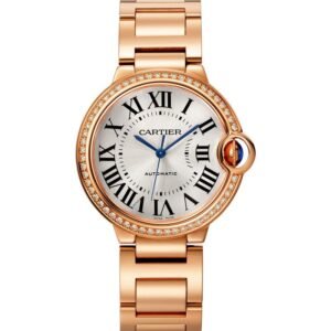 BALLON BLEU DE CARTIER, 36 MM, 18K ROSE GOLD, DIAMONDS, SAPPHIRE