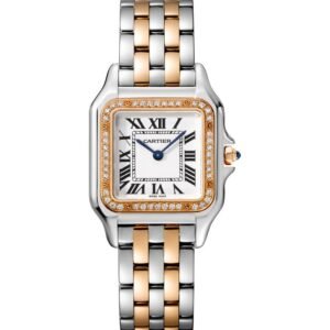 PANTHERE DE CARTIER, MEDIUM, ROSE GOLD AND STEEL, DIAMONDS