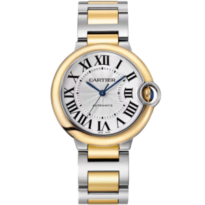 BALLON BLEU DE CARTIER WATCH 36 MM, AUTOMATIC MECHANICAL MOVEMENT, YELLOW GOLD, STEEL