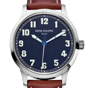 Patek Philippe Complications Calatrava Pilot Blue Dial Steel Men's Watch 5522A-001