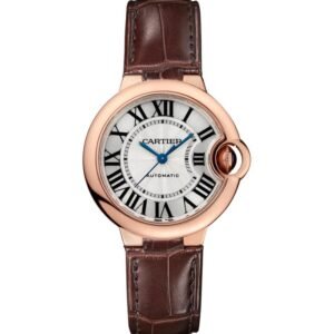 BALLON BLEU DE CARTIER, 33 MM, ROSE GOLD, LEATHER