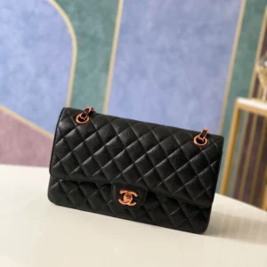 Chane Rose Gold Black Leather Size: 17cm Code: 115