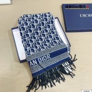 Dior Oblique Scarf blue