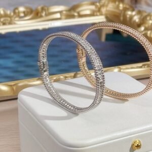 Perlée diamonds bracelet, 1 row, medium model