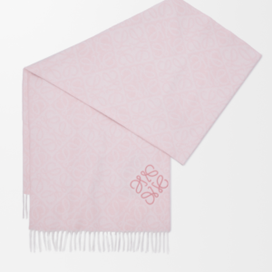 Anagram scarf in wool and cashmere pink