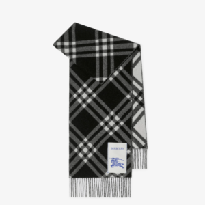 Check Cashmere Scarf black