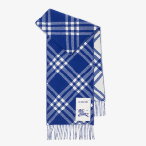 Check Cashmere Scarf Knight