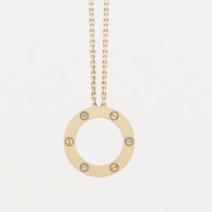 LOVE pendant, 3 diamonds