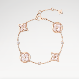 Color Blossom BB Star andSun Multi-Motif Bracelet, Rose Gold, Pink Mother-of-Pearl and Diamonds